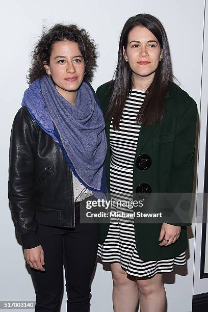Actresses Ilana Glazer and Abbi Jacobson attend the Kate Spade New York Home Pop-Up Shop on March 22, 2016 in New York City.