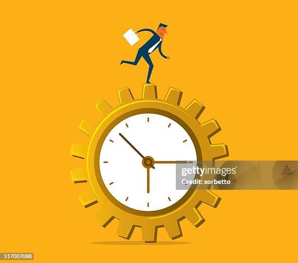 time pressure - distressed stock market people stock illustrations