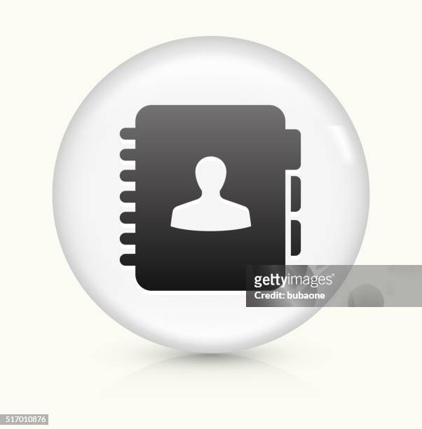 Contact Book Icon On White Round Vector Button High-Res Vector Graphic -  Getty Images