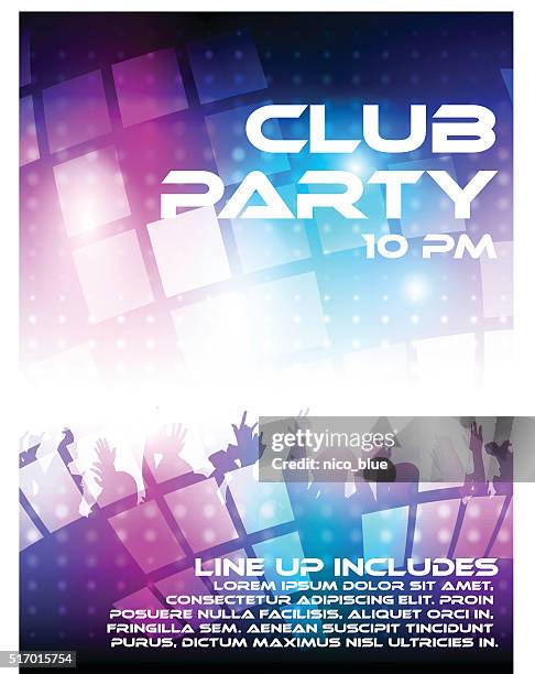 club party - dance music stock illustrations