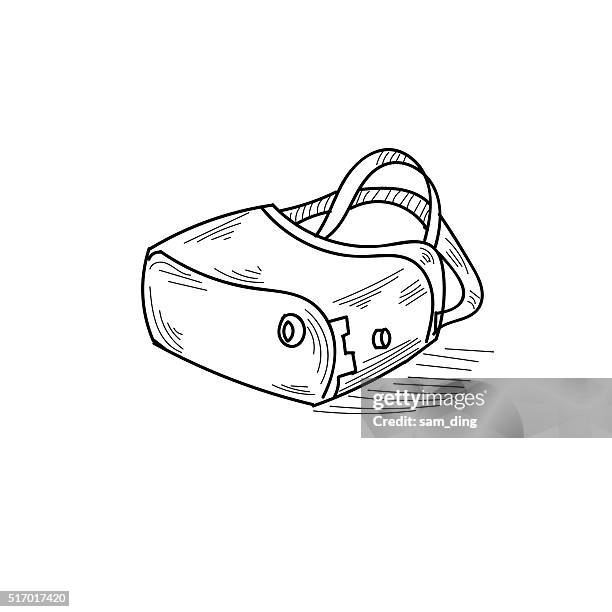 vr - gaming headset stock illustrations