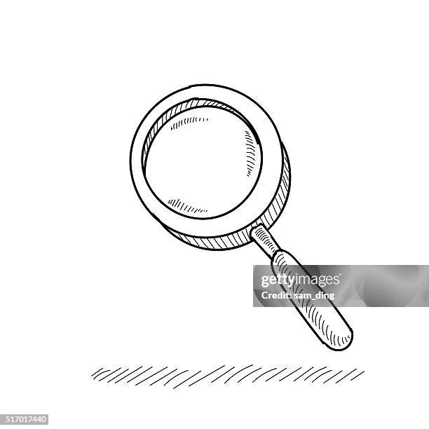 magnifying glass - loupe stock illustrations