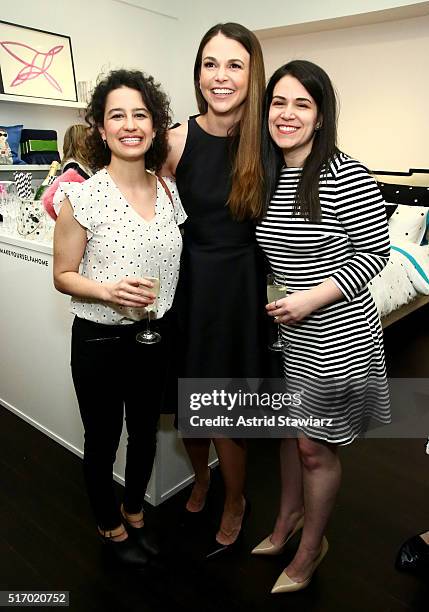 Actresses Ilana Glazer, Sutton Foster and Abbi Jacobson attend Kate Spade New York "Housewarming" in celebration of the brand's home pop-up shop at...