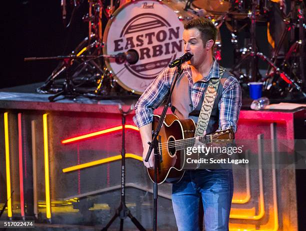 Easton Corbin performs during The Storyteller Tour 2016 at The Palace of Auburn Hills on March 22, 2016 in Auburn Hills, Michigan.