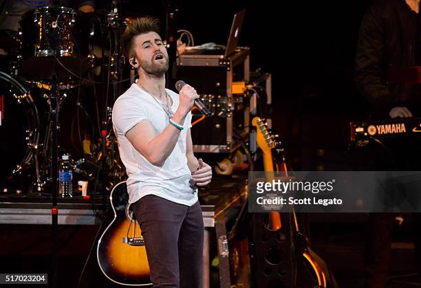 Colton Swon of the Swon Brother performs during The Storyteller Tour 2016 at The Palace of Auburn Hills on March 22, 2016 in Auburn Hills, Michigan.