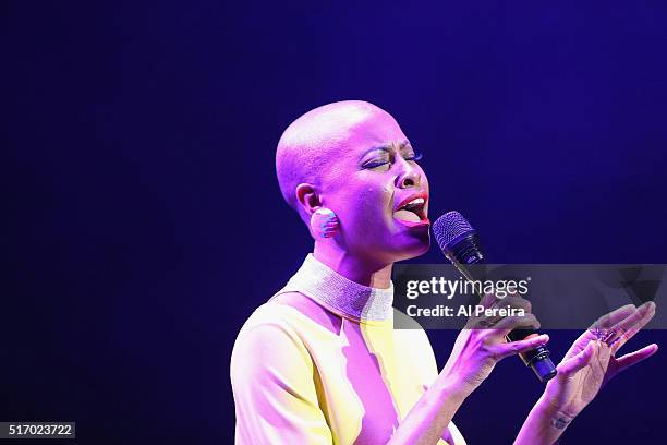 Latice Crawford opens when Kirk Franklin performs his "Twenty Years In One Night" show at Kings Theatre on March 22, 2016 in New York City.