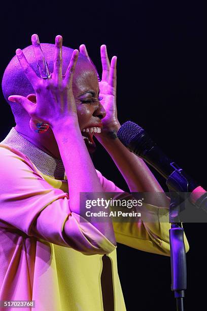 Latice Crawford opens when Kirk Franklin performs his "Twenty Years In One Night" show at Kings Theatre on March 22, 2016 in New York City.