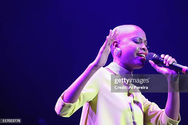 Latice Crawford opens when Kirk Franklin performs his "Twenty Years In One Night" show at Kings Theatre on March 22, 2016 in New York City.