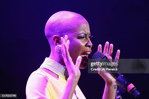 Latice Crawford opens when Kirk Franklin performs his "Twenty Years In One Night" show at Kings Theatre on March 22, 2016 in New York City.