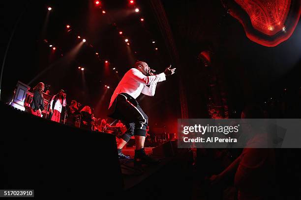 Kirk Franklin performs his "Twenty Years In One Night" show at Kings Theatre on March 22, 2016 in New York City.