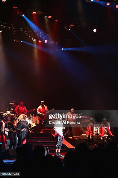 Kirk Franklin performs his "Twenty Years In One Night" show at Kings Theatre on March 22, 2016 in New York City.