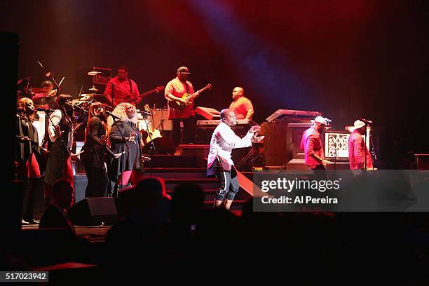 Kirk Franklin performs his "Twenty Years In One Night" show at Kings Theatre on March 22, 2016 in New York City.