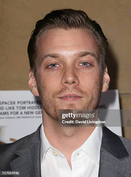 Actor Jake Abel attends the premiere of Sony Pictures Classics' "I Saw the Light" at the Egyptian Theatre on March 22, 2016 in Hollywood, California.