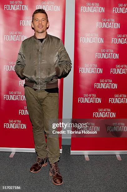 Ethan Hawke attends the SAG-AFTRA Foundation Conversations for 'Born To Be Blue' at SAG-AFTRA Foundation on March 22, 2016 in Los Angeles, California.