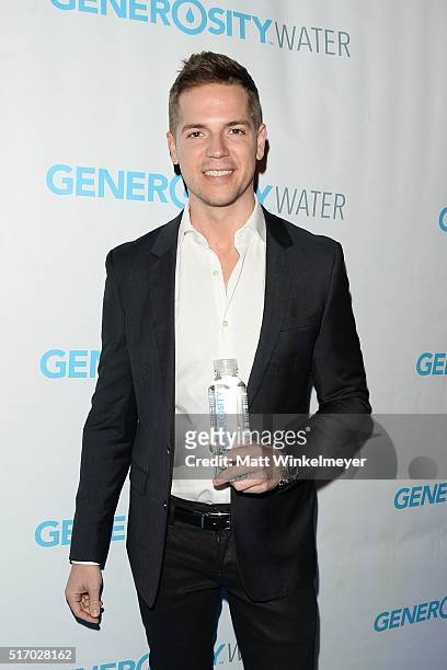 Personality Jason Kennedy attends the Generosity Water Launch at Montage Beverly Hills on March 22, 2016 in Beverly Hills, California.