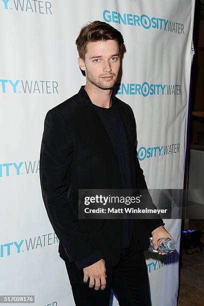 Actor Patrick Schwarzenegger Generosity Water Launch at Montage Beverly Hills on March 22, 2016 in Beverly Hills, California.