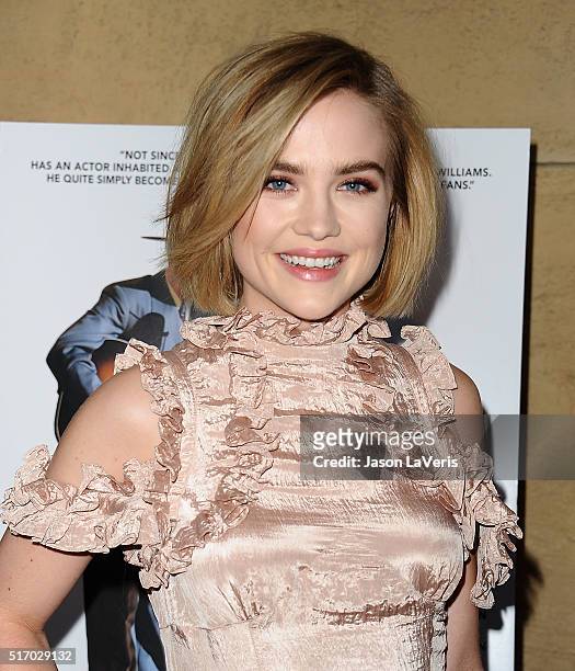 Actress Maddie Hasson attends the premiere of "I Saw The Light" at the Egyptian Theatre on March 22, 2016 in Hollywood, California.
