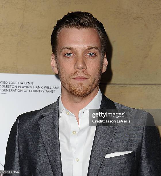 Actor Jake Abel attends the premiere of "I Saw The Light" at the Egyptian Theatre on March 22, 2016 in Hollywood, California.