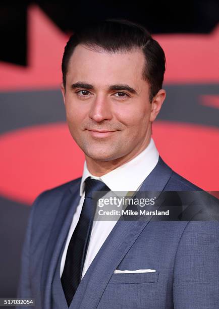 Darius Campbell arrives for the European Premiere of 'Batman V Superman: Dawn Of Justice' at Odeon Leicester Square on March 22, 2016 in London,...