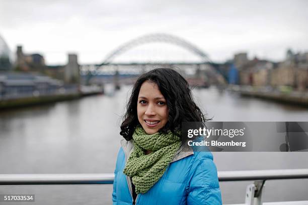 Helga Alvarez, co-founder of Leaf Music, poses for a photograph in Newcastle upon Tyne, U.K. On Tuesday, March 2016. Leaf Music, a startup based...