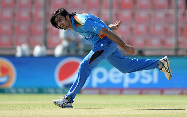Shapoor Zadran of Afghanistan bowls during the ICC World Twenty20 India 2016 Group 1 match between England and Afghanistan at Feroz Shah Kotla Ground...