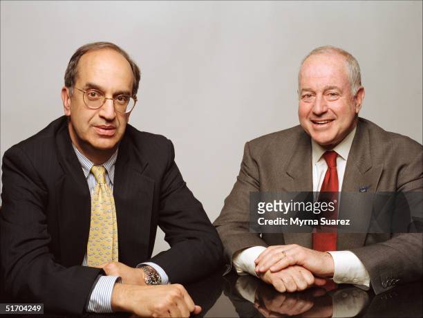 Michael G. Cherkasky sits with Jules B. Kroll, chairman of Kroll, a risk consulting company, circa May 2003 in New York City. Cherkasky was named...