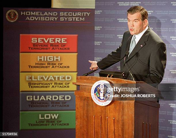 Tom Ridge Color Codes Tom Ridge Photos and Premium High Res Pictures - Getty Images