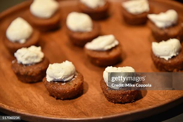 Chef prepares dishes at the Triscuit Maker Fund event on March 23, 2016 in New York City.