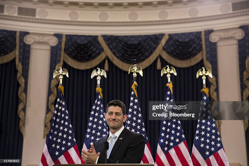 House Speaker Paul Ryan Delivers Remarks On The State Of American Politics