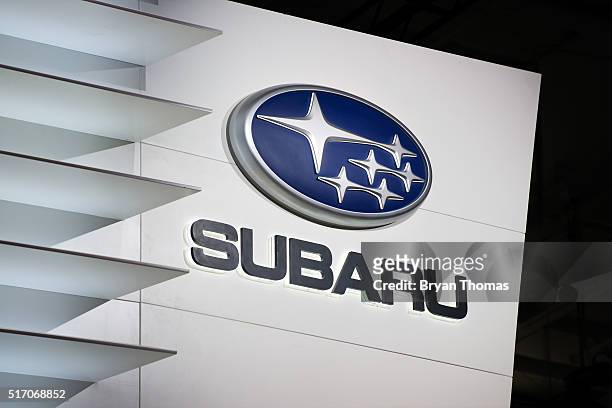 Two new models of the Subaru Impreza are introduced at the New York International Auto Show at the Javits Center on March 23, 2016 in New York, NY....