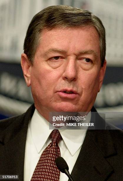 Attorney General John Ashcroft announces additional charges against American Taliban John Walker Lindh at the Department of Justice in Washington, DC...