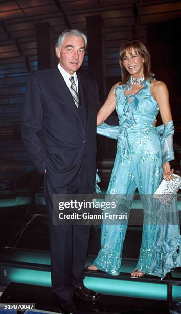 The Spanish basketball player Clifford Luyk with his wife, the model Paquita Torres, Miss Spain 1967, at a party Madrid, Spain, .