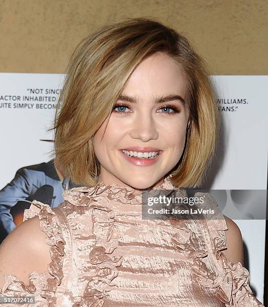 Actress Maddie Hasson attends the premiere of "I Saw The Light" at the Egyptian Theatre on March 22, 2016 in Hollywood, California.