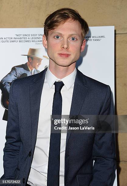 Actor Joshua Brady attends the premiere of "I Saw The Light" at the Egyptian Theatre on March 22, 2016 in Hollywood, California.