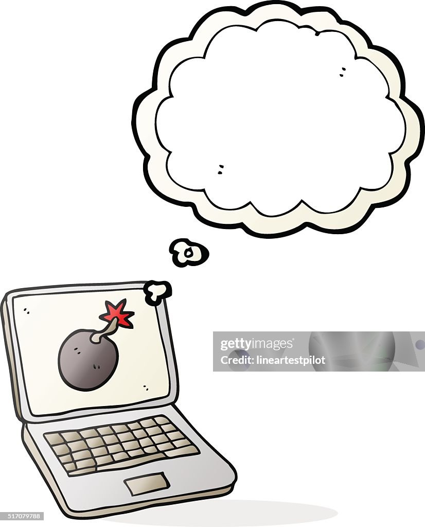 Burbuja De Dibujo Animado Con Globo Computadora Portátil Con Pantalla De Error Ilustración de stock - Getty Images Burbuja De Dibujo Animado Con Globo Computadora Portátil Con Pantalla De Error Ilustración de stock - Getty Images