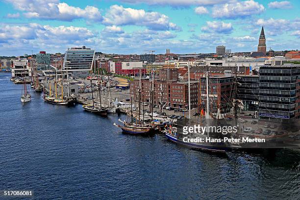 harbour and sartorikai, kiel, germany - kiel stock pictures, royalty-free photos & images
