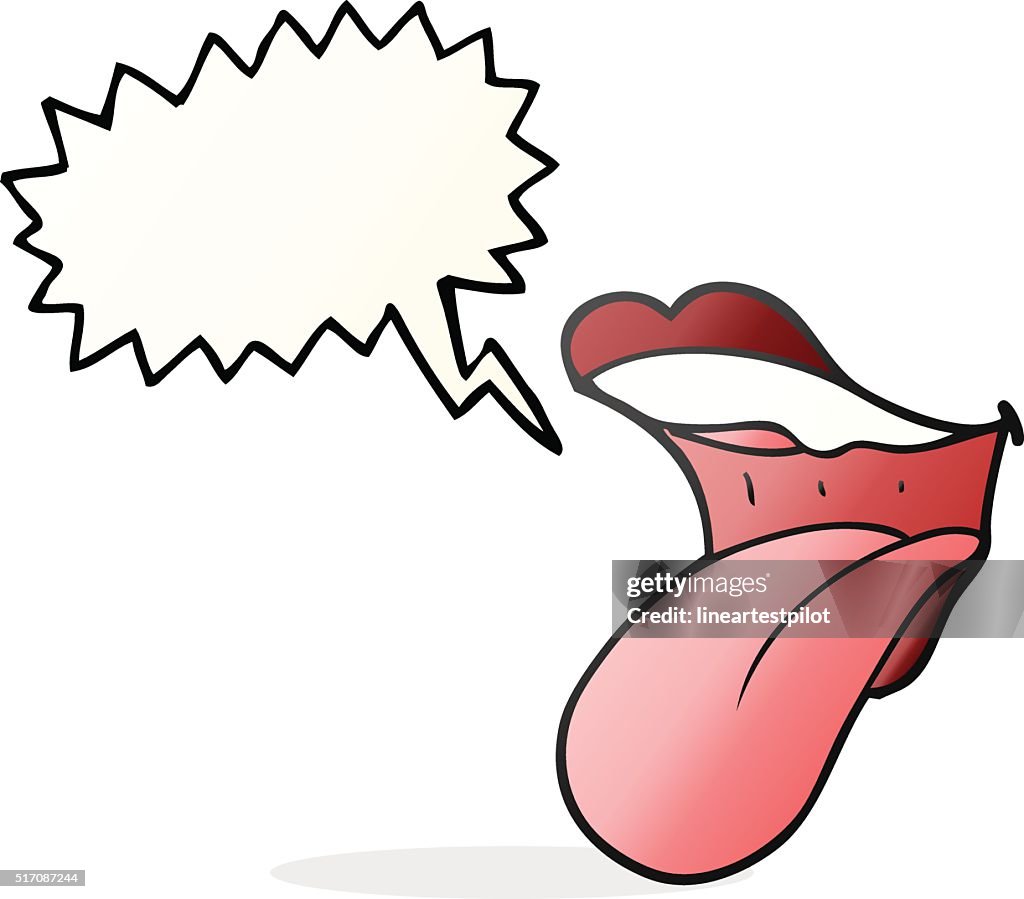 Discurso De Dibujo Animado Con Globo Boca Sacando La Lengua Ilustración de stock - Getty Images Discurso De Dibujo Animado Con Globo Boca Sacando La Lengua Ilustración de stock - Getty Images