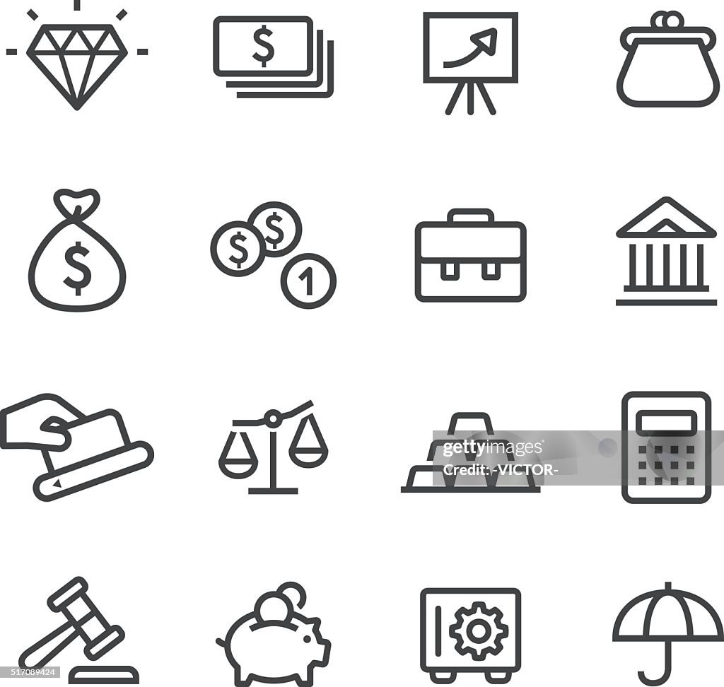 Finance and Investment Icons - Line Series