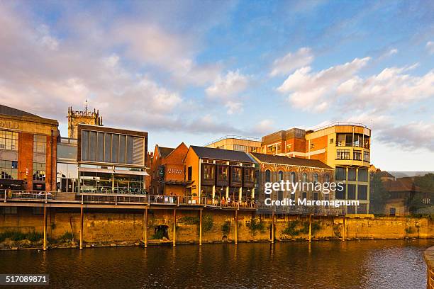 view of ouse riverside - york stock pictures, royalty-free photos & images