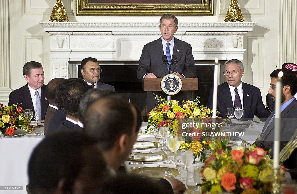 US President George W. Bush, with US Attorney Gene