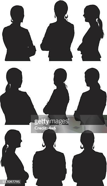 young business woman - waist up stock illustrations