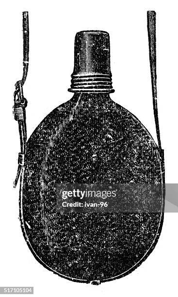 flask - hip flask stock illustrations