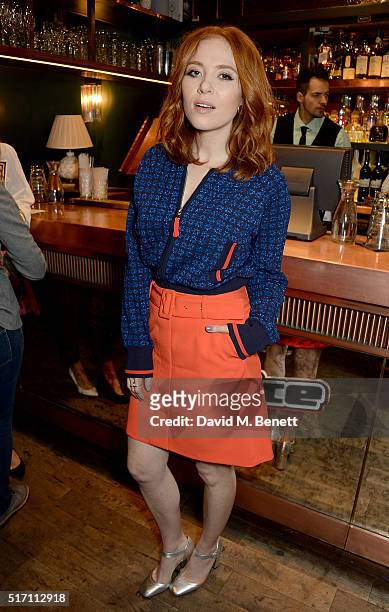 Angela Scanlon attends The Voice UK Open Mic Night at The Scotch of St James on March 23, 2016 in London, England.