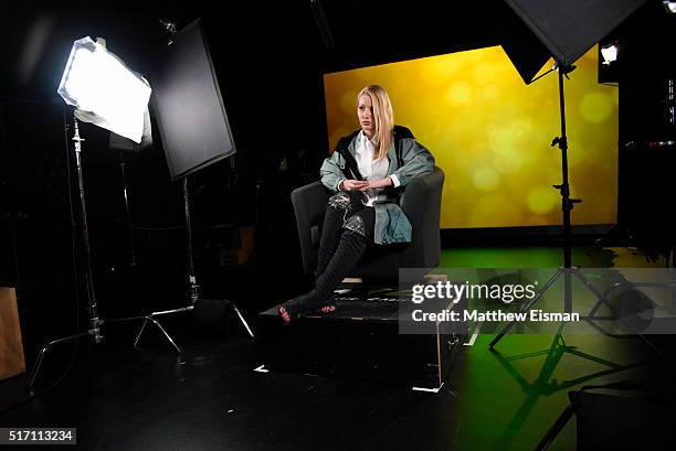 Rapper Iggy Azalea visits at Music Choice on March 23, 2016 in New York City.