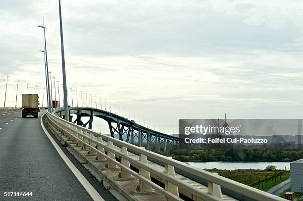 pont de normandie - pont de normandie stock pictures, royalty-free photos & images
