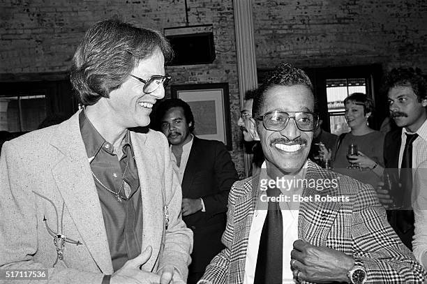 And Film producer and music manager Ken Kragen and Sammy Davis Jr at a Kenny Rogers party in Brooklyn, New York on September 26, 1980.