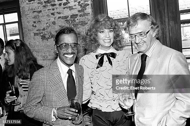 Sammy Davis Jr with Dottie West and unknown at a Kenny Rogers party in Brooklyn, New York on September 26, 1980.