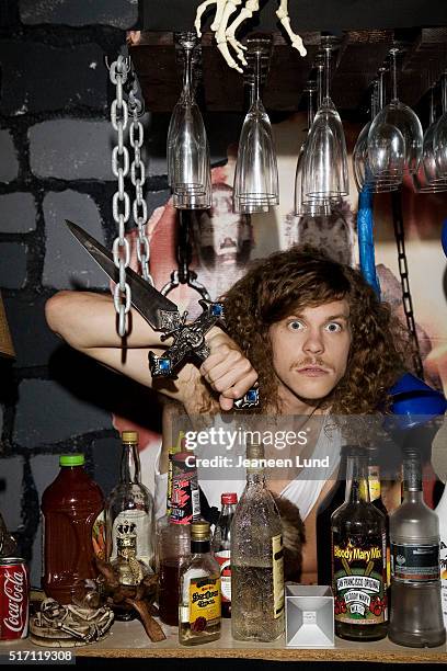 Comedian, actor, producer, and screenwriter Blake Anderson is photographed for Bust Magazine on October 1, 2011 in Los Angeles, California.