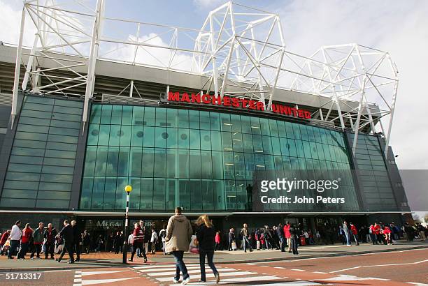 General view of Old Trafford's East Stand prior to the Barclays Premiership match between Manchester United and Arsenal at Old Trafford on October...