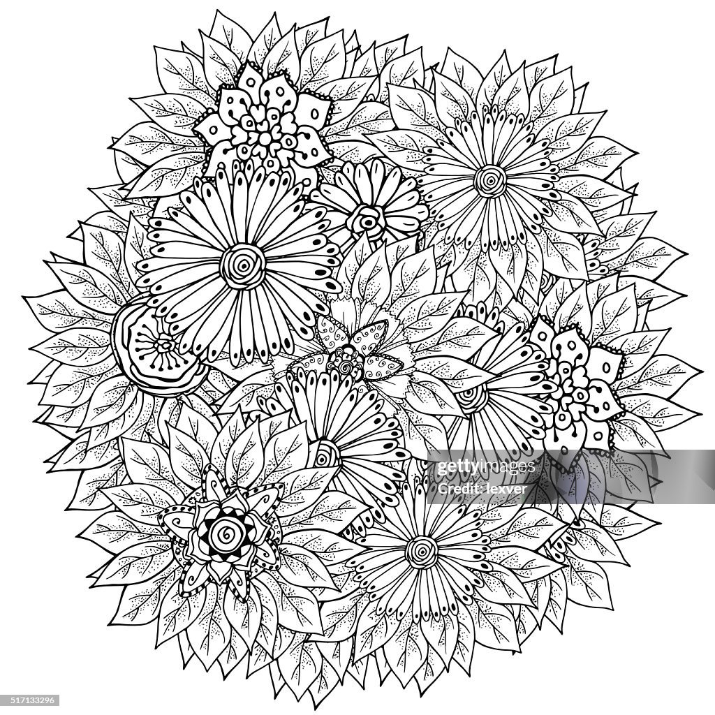 Ethnic Pattern Design Coloring Pattern For Coloring Book Ethnic Retro Design High-Res Vector Graphic ...